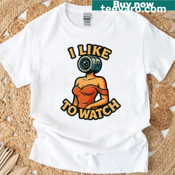 Provocative t-shirt featuring a voyeuristic, techno-inspired illustration.