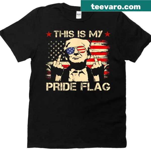 Patriotic T-shirt with pride flag and USA text