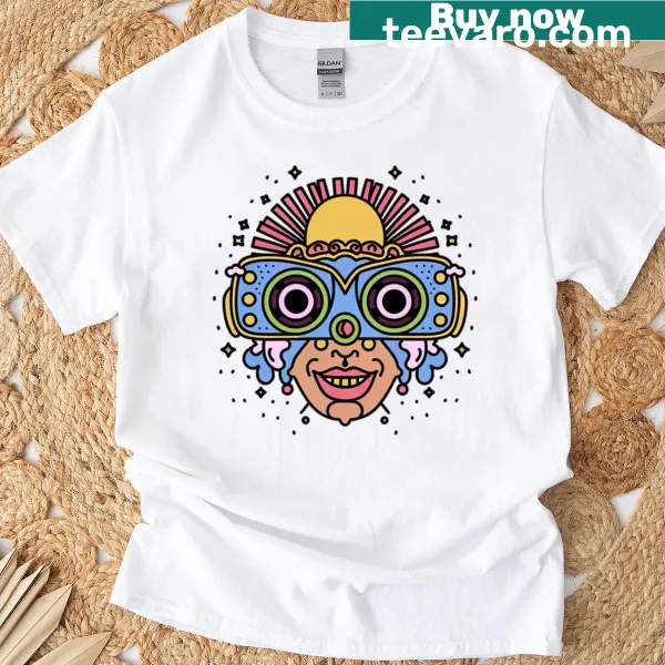 Steampunk-themed Visionary Joy T-shirt with whimsical design