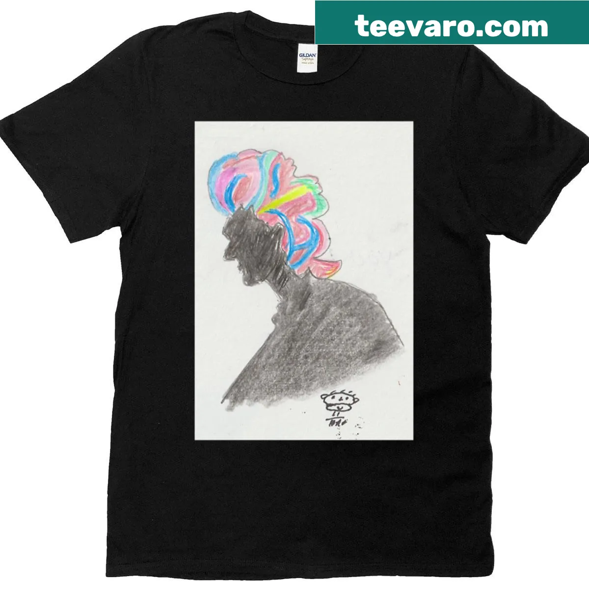 Bold text graphic T-shirt with a humorous statement — on a men's t-shirt