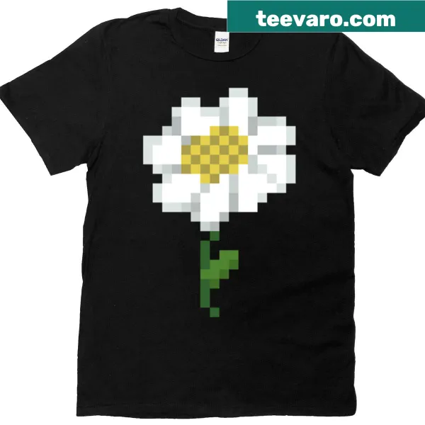 T-shirt with a delicate design of white flowers for nature enthusiasts