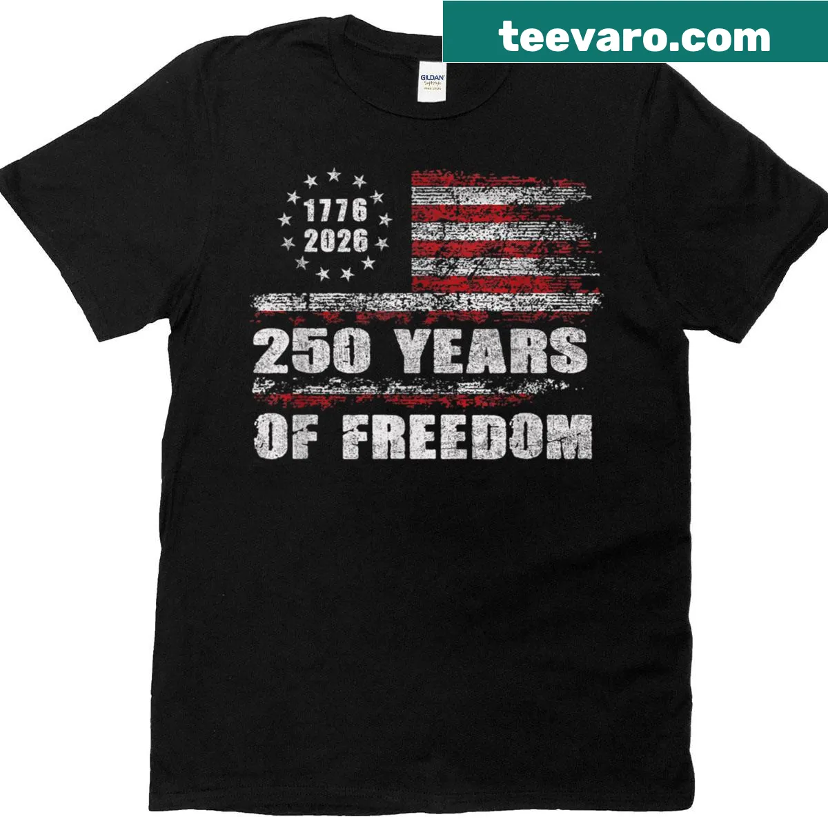 250th anniversary independence T-shirt design — on a men's t-shirt