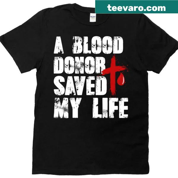 Inspirational Christian quote on a T-shirt about blood donation