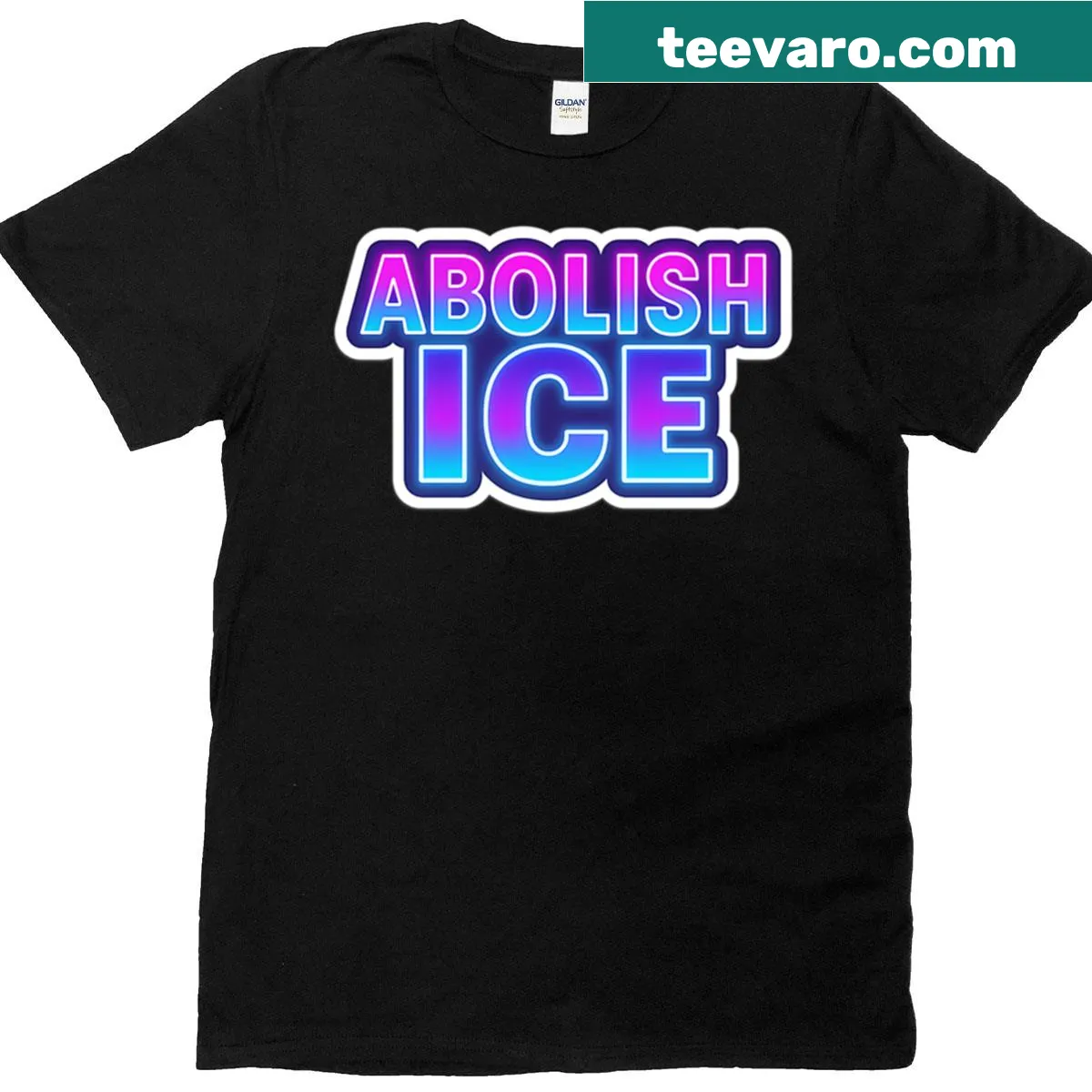 Protest tee featuring 'Abolish Ice' text design — on a men's t-shirt