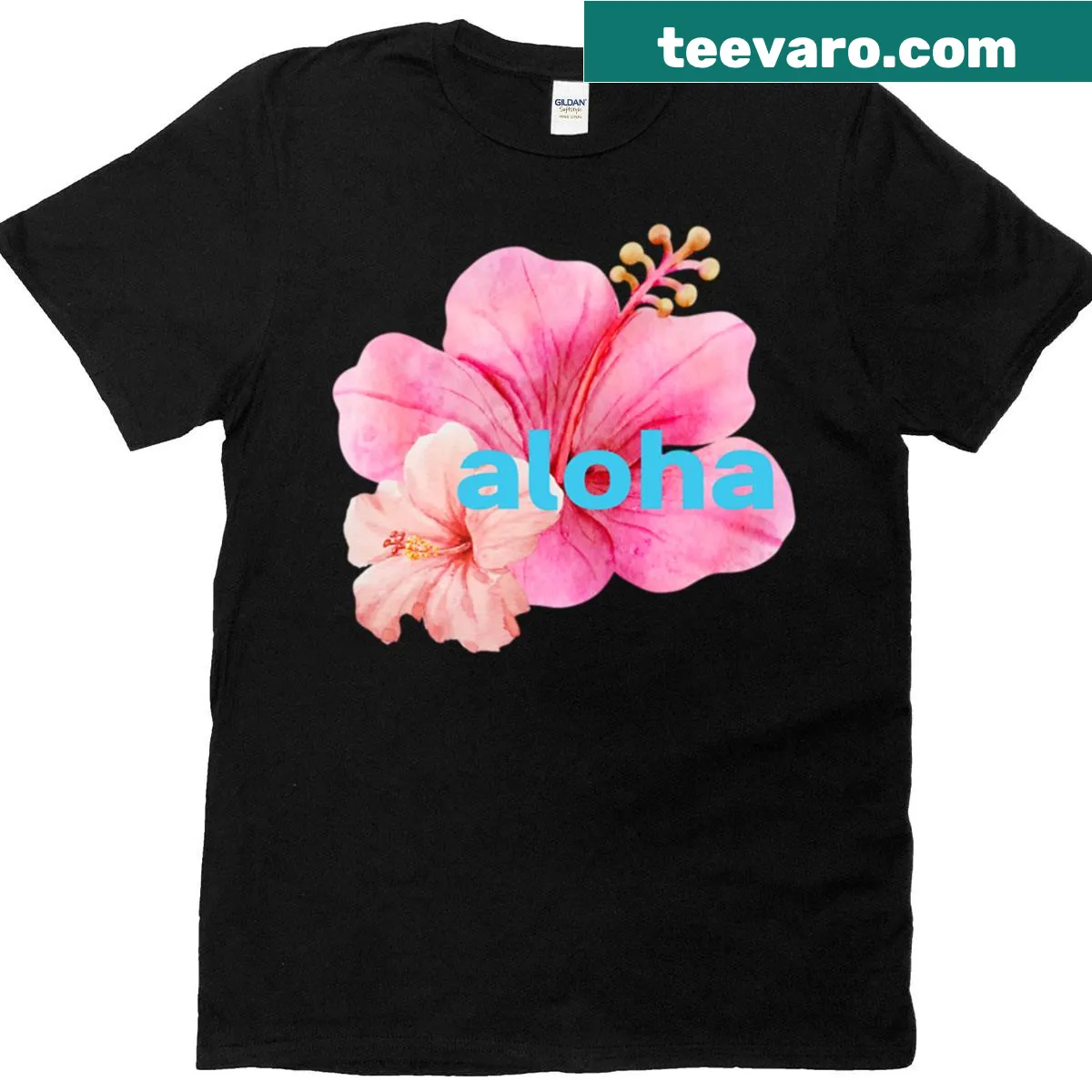 T-shirt featuring a hibiscus design for tropical lovers — on a men's t-shirt