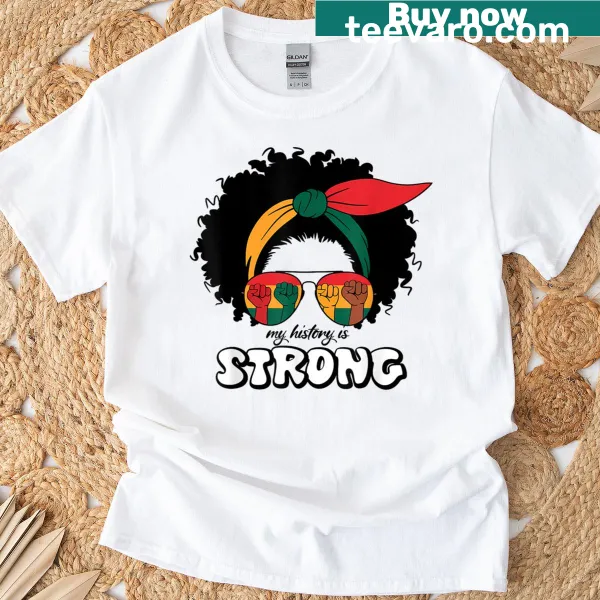 T-shirt with typography celebrating Black History Month for girls