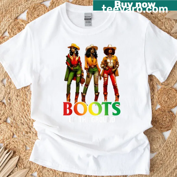 Juneteenth T-shirt featuring a vintage cowgirl design