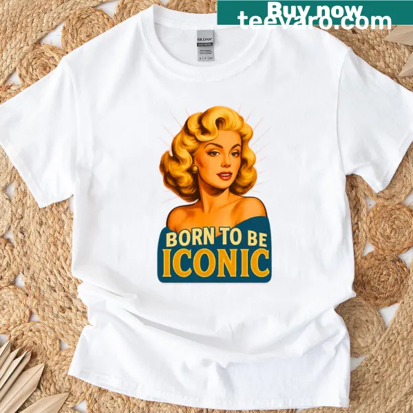 Vintage pin-up portrait design on T-shirt