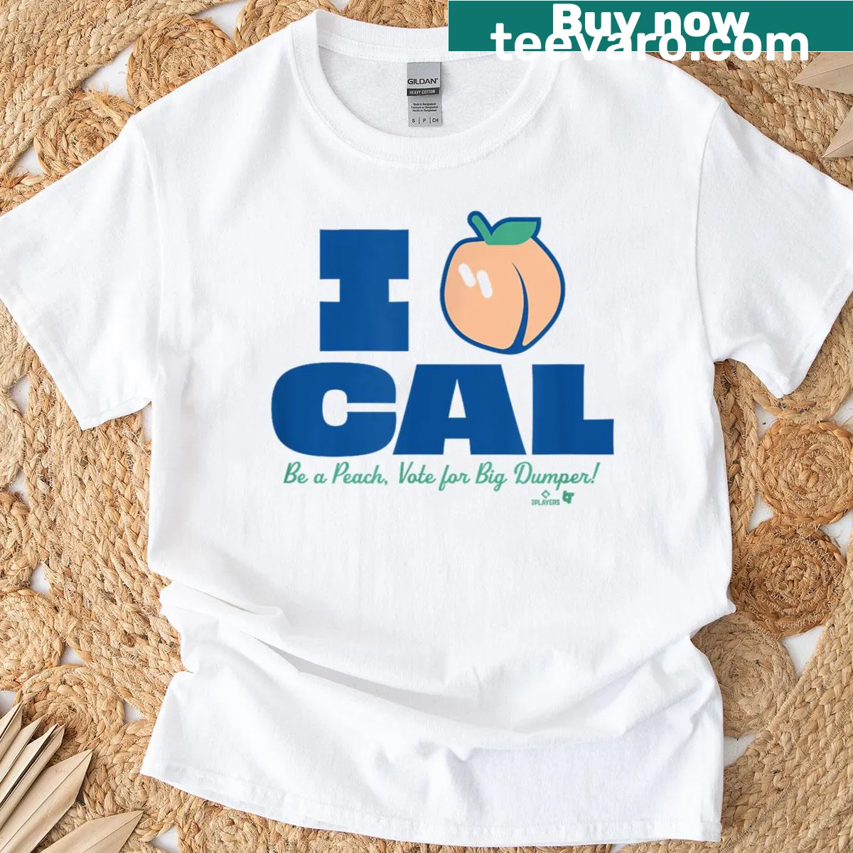 Playful typography shirt that says Vote For Big Dumper for Seattle baseball — on a men's t-shirt