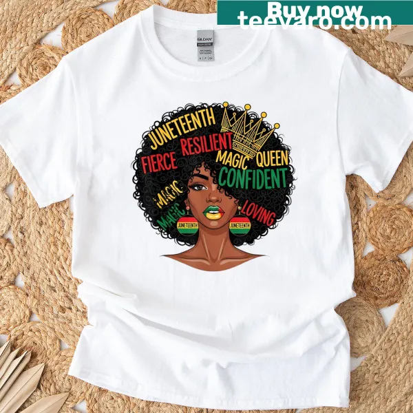 Juneteenth T-shirt with text and year 1865