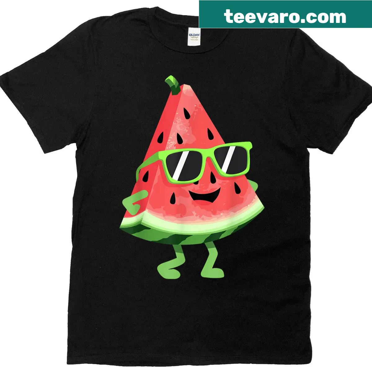 Playful watermelon graphic t-shirt for fruit lovers — on a men's t-shirt