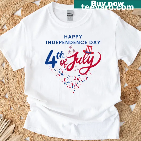 Typography design saying 'I'm Just Here For The Fireworks' on t-shirt