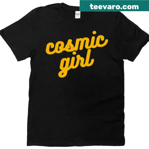 Ethereal cosmic girl graphic T-shirt, perfect for fantasy lovers.