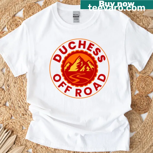 Elegant typography design reading 'Duchess' on a stylish T-shirt.