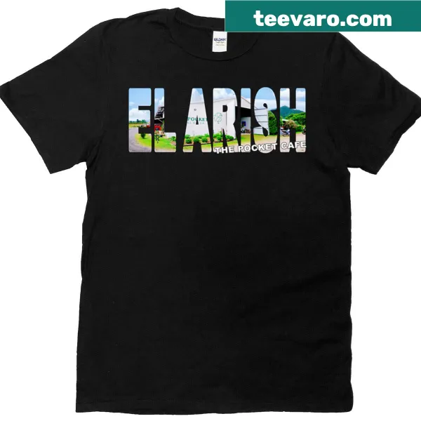 Illustration T-shirt of El Arish Pocket Cafe in Queensland.