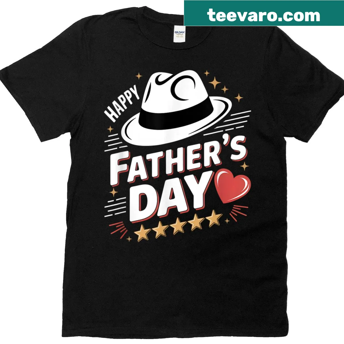 Happy Father's Day shirt for dads and families — on a men's t-shirt