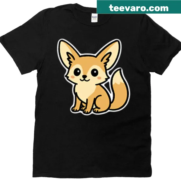 Illustration of a fennec fox on a casual T-shirt