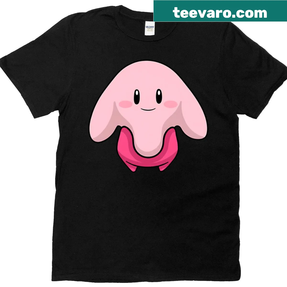 Whimsical line-art sketch of a cloud spirit on a T-shirt — on a men's t-shirt
