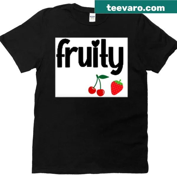 Playful T-shirt featuring whimsical fruit illustrations