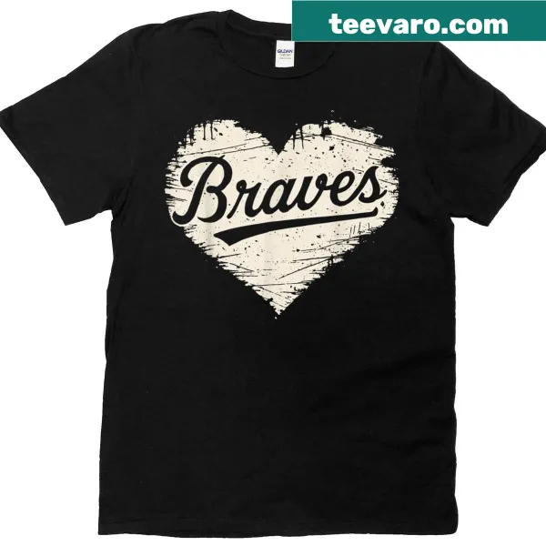 Heart design t-shirt celebrating Braves fandom