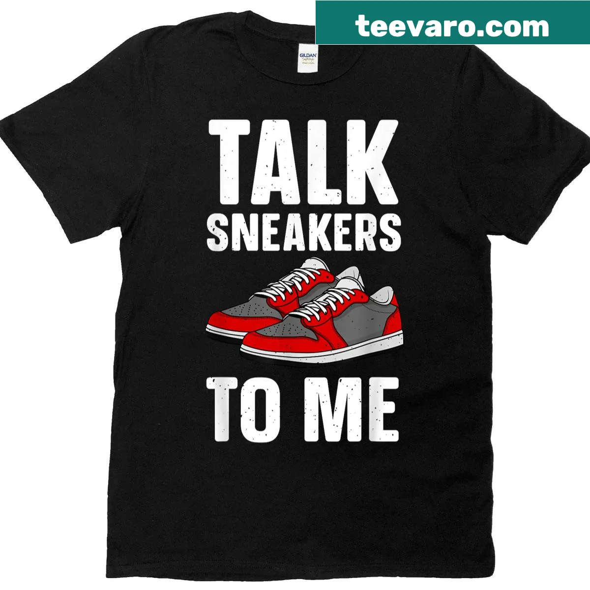 Sneaker-themed T-shirt for sneaker lovers with a fun graphic — on a men's t-shirt