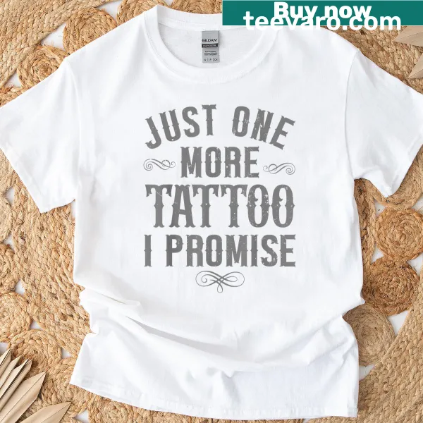 Funny tattoo-themed graphic on a casual T-shirt