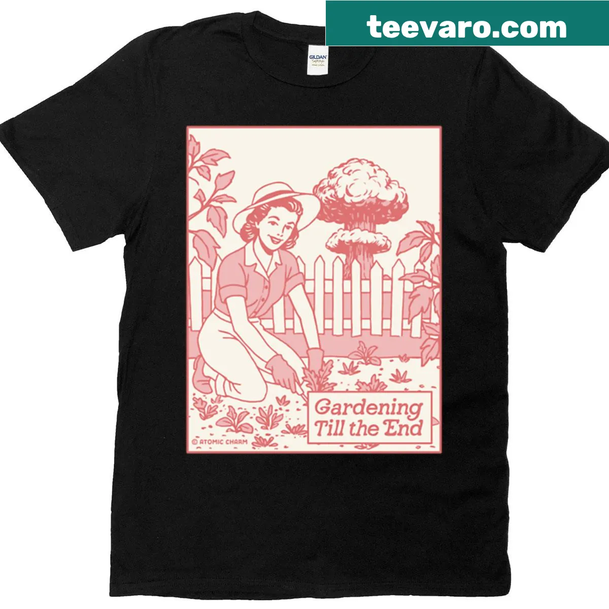 Gardening-themed T-shirt with a heartfelt design about gardening — on a men's t-shirt