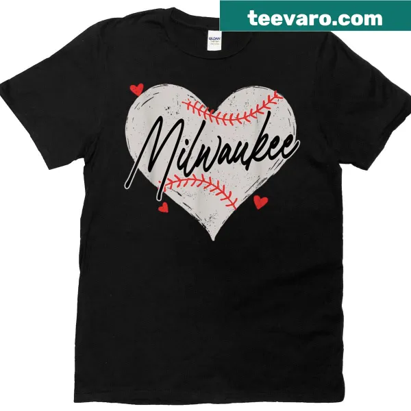 Vintage graphic t-shirt with a Milwaukee heart design