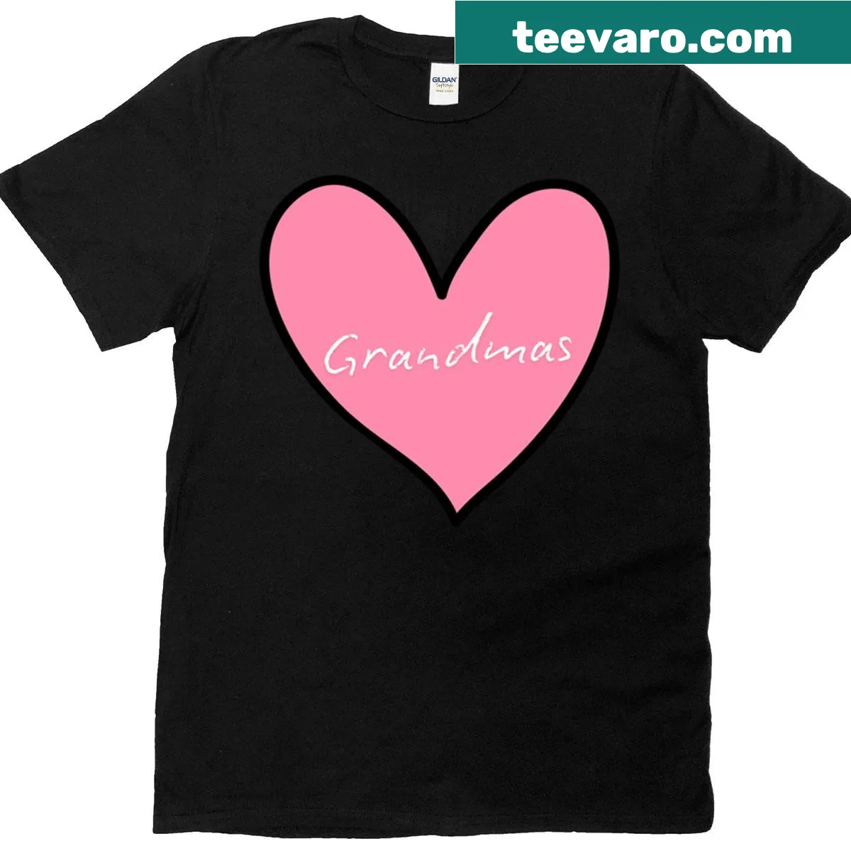 T-shirt with 'I Heart Grandmas' text design — on a men's t-shirt