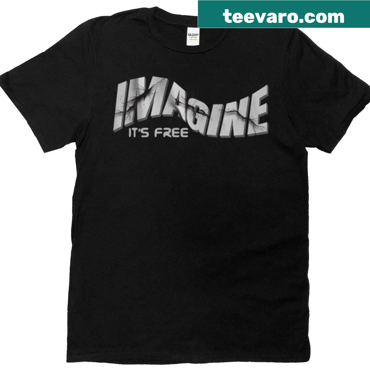 Minimalist tee with a thought-provoking design encouraging imagination. — on a men's t-shirt