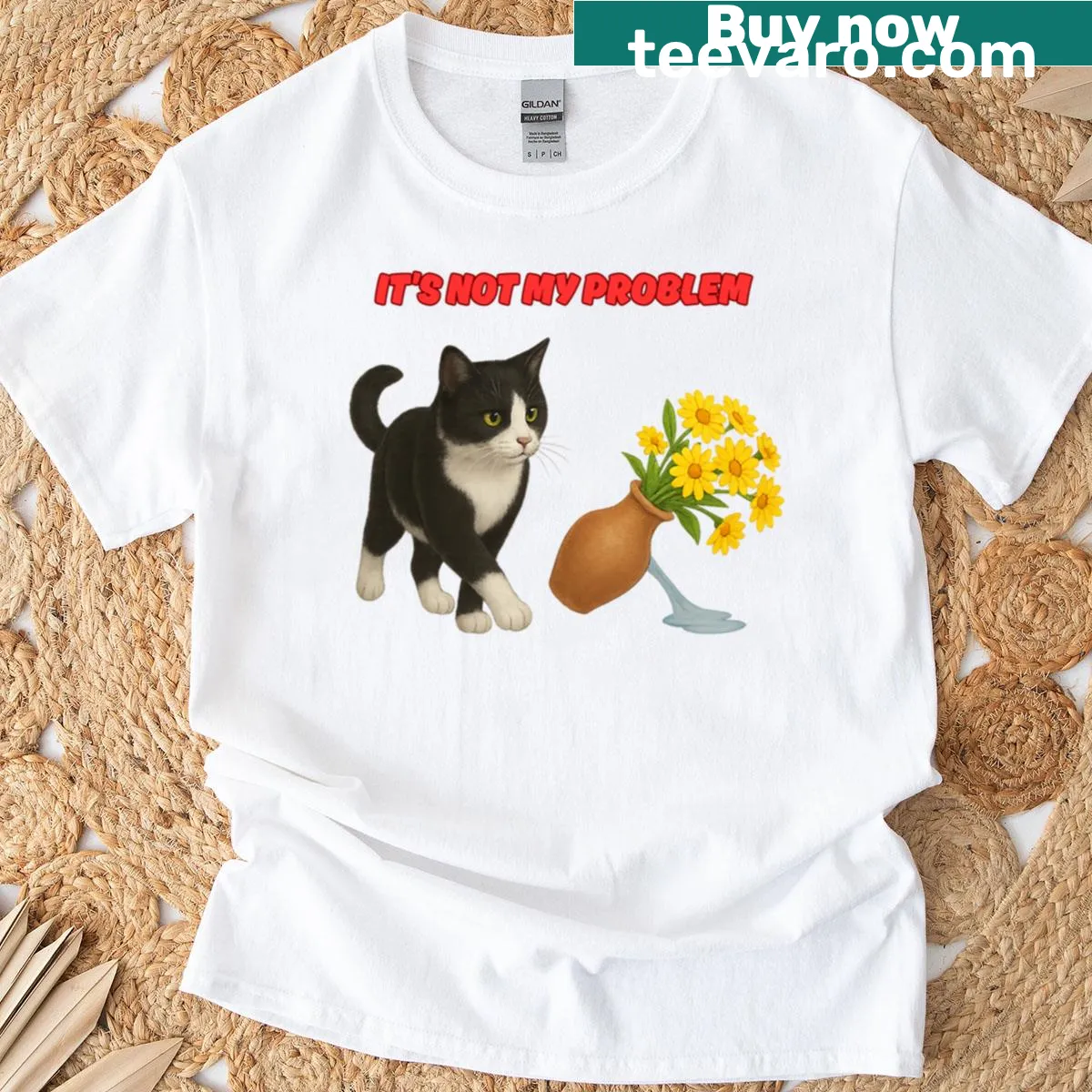 T-shirt with the phrase 'It's Not My Problem' in bold letters — on a men's t-shirt