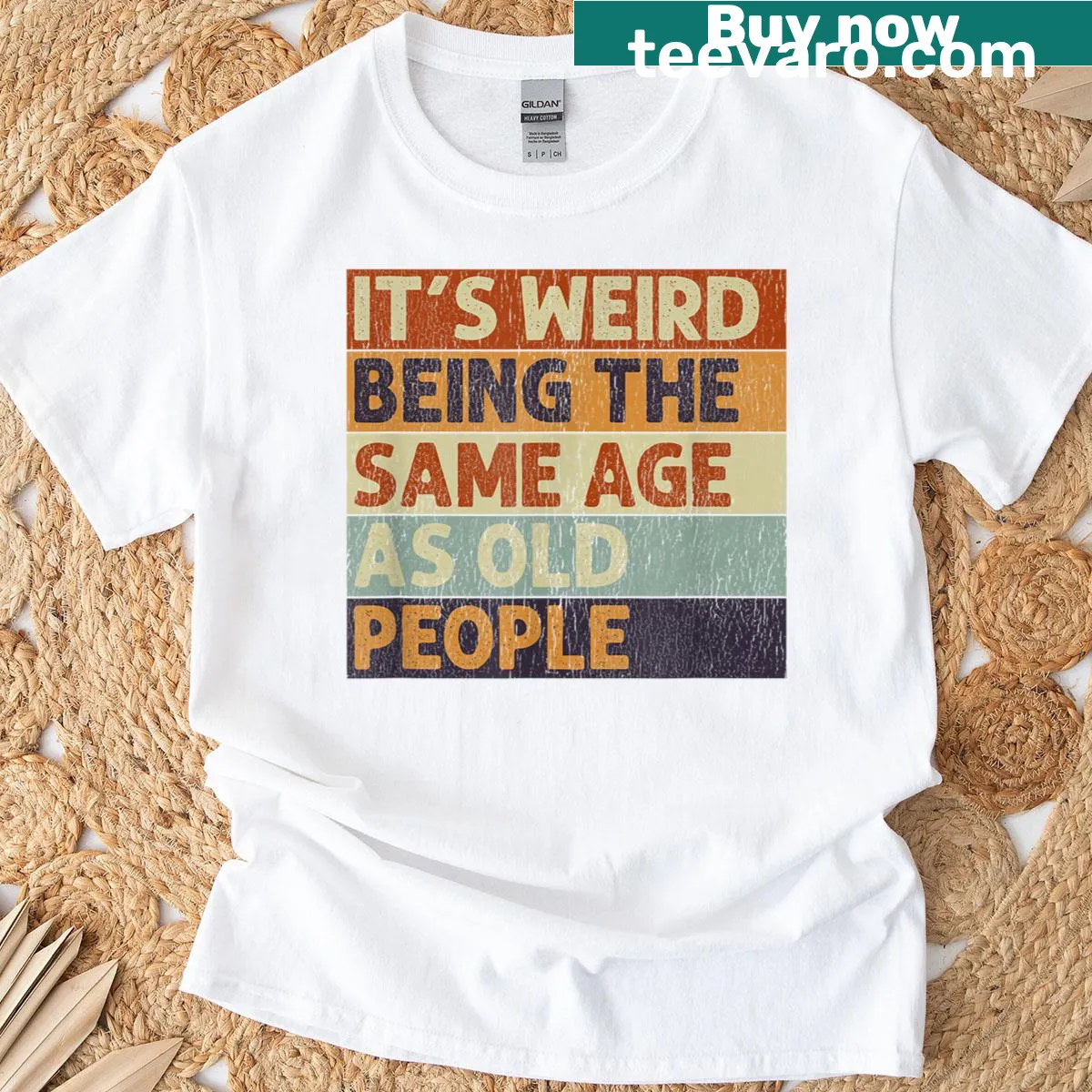 Sarcastic retro tee about aging — on a men's t-shirt