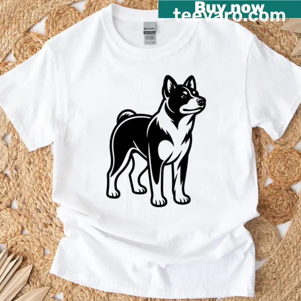 Illustration of Karelian Bear Dog graphic T-shirt