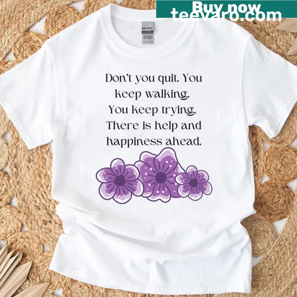 Keep Walking T-shirt featuring bold typography