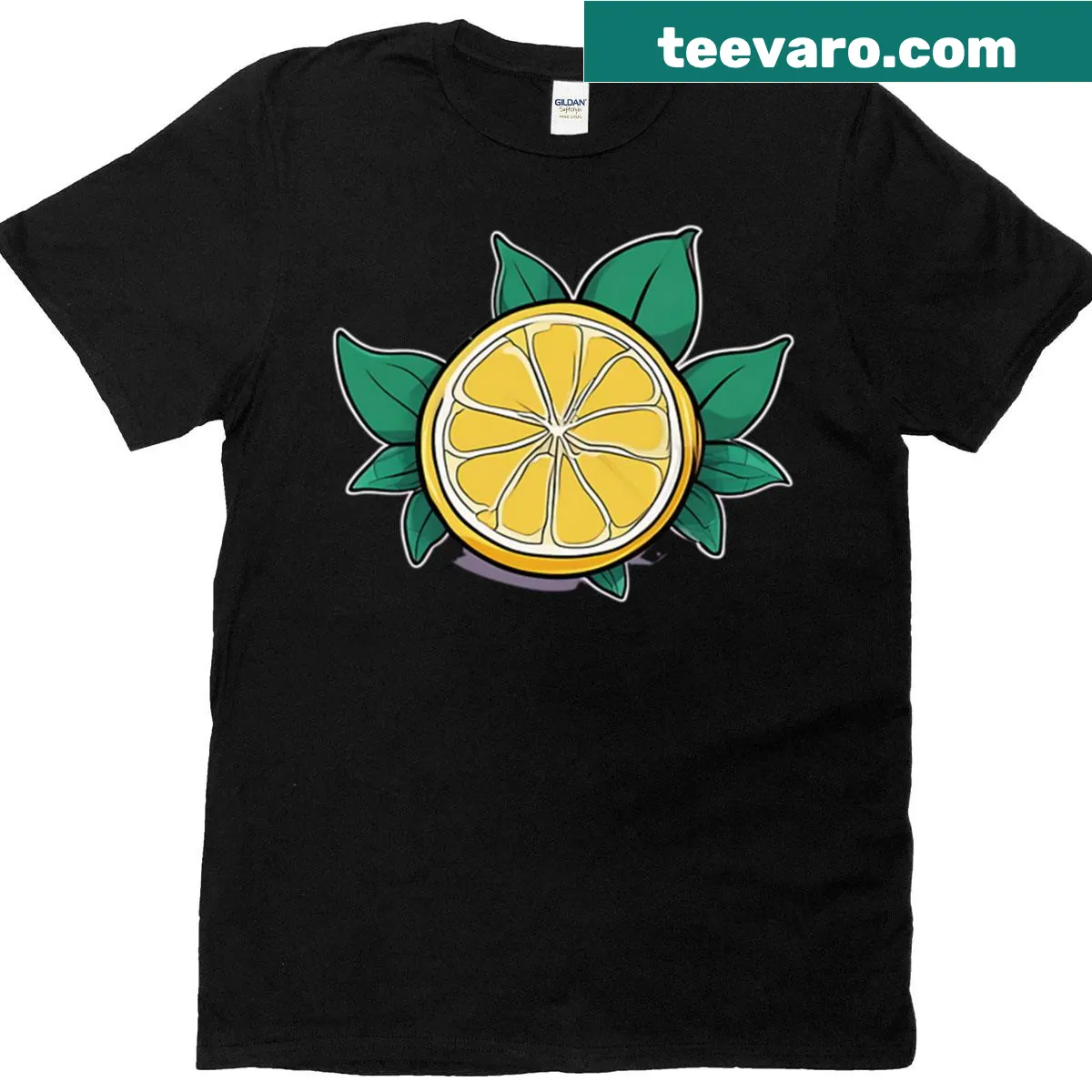 Graphic of a lemon on a t-shirt, symbolizing summer vibes. — on a men's t-shirt