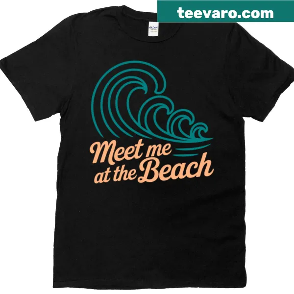 Beach-themed t-shirt with inviting phrase and fun graphics