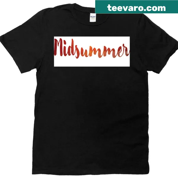 Midsummer-themed t-shirt with floral illustration