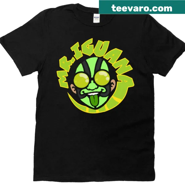 Mr Iguana logo on a fun men's T-shirt