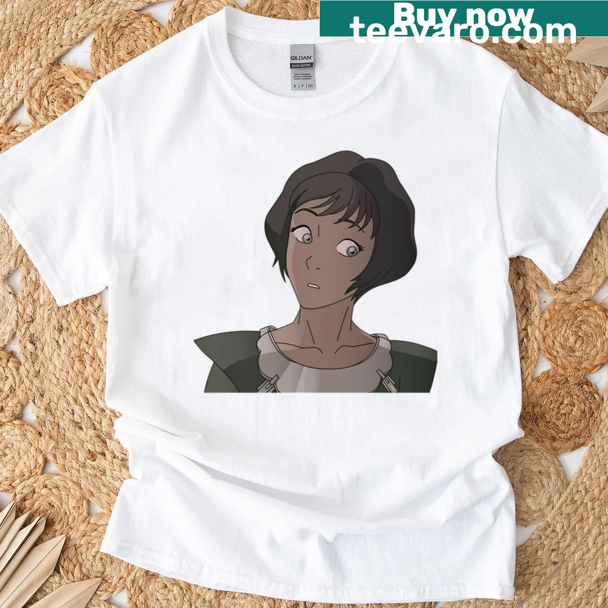 Illustration of Opal Beifong looking concerned from The Legend of Korra — on a men's t-shirt