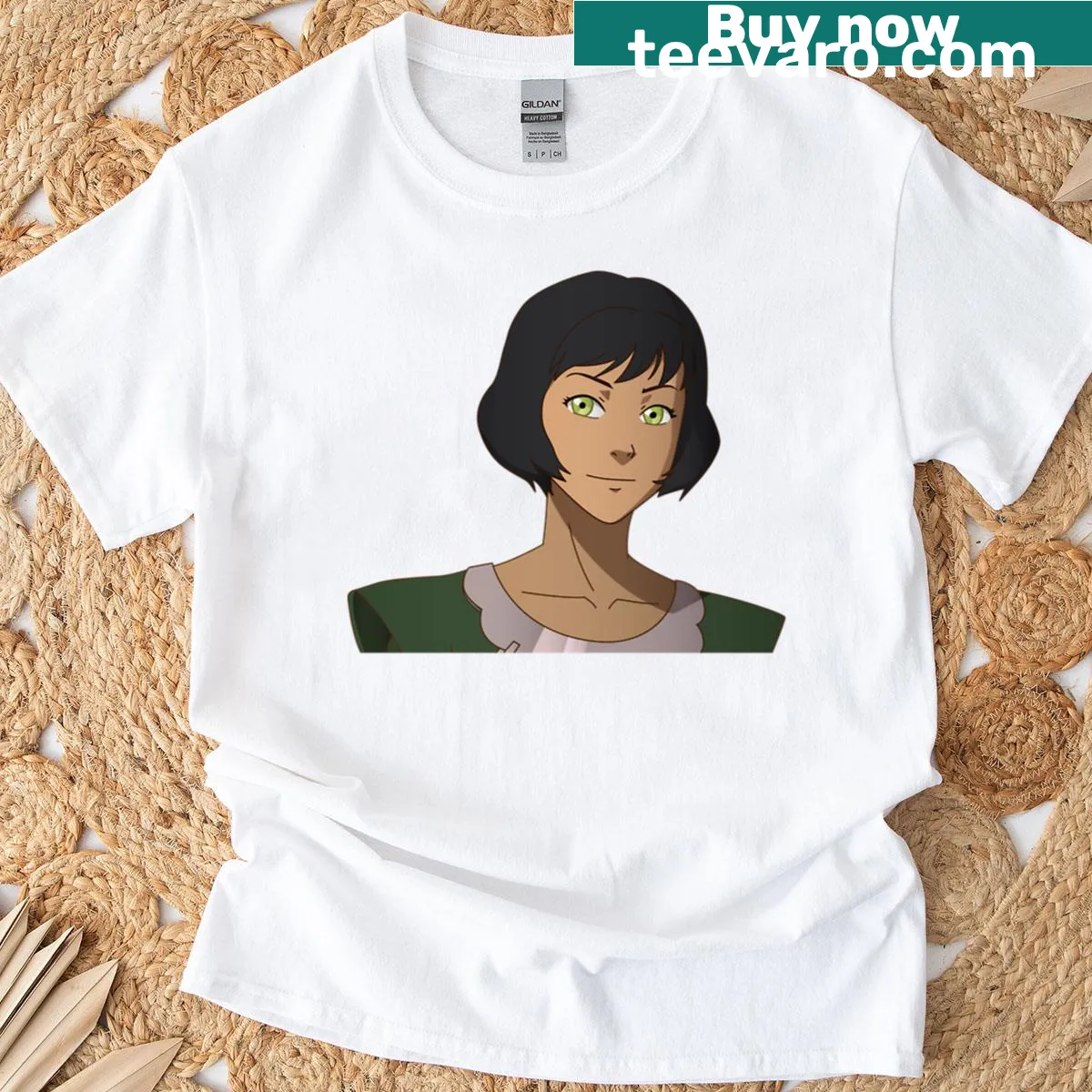 Cheerful t-shirt featuring Opal Beifong from The Legend Of Korra. — on a men's t-shirt