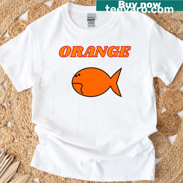Vintage-style graphic featuring an orange roughy fish.