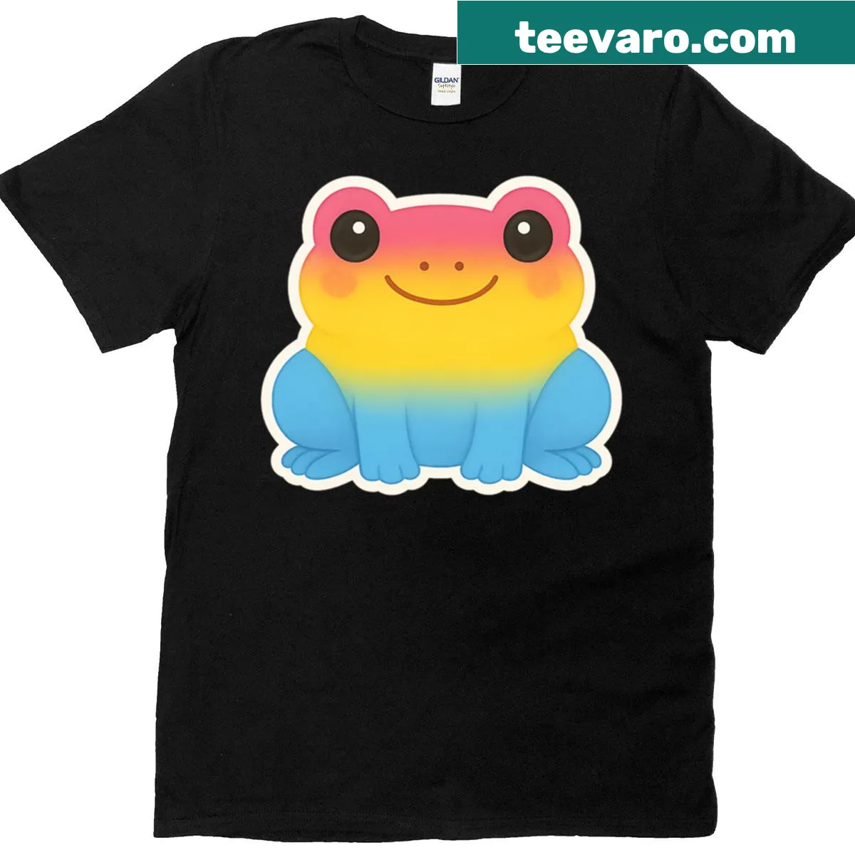 Illustration of a playful frog on a T-shirt — on a men's t-shirt