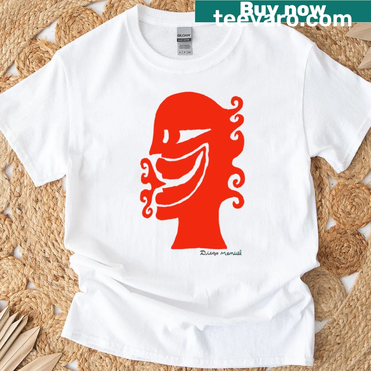 Abstract typography design on a minimalist t-shirt — on a men's t-shirt
