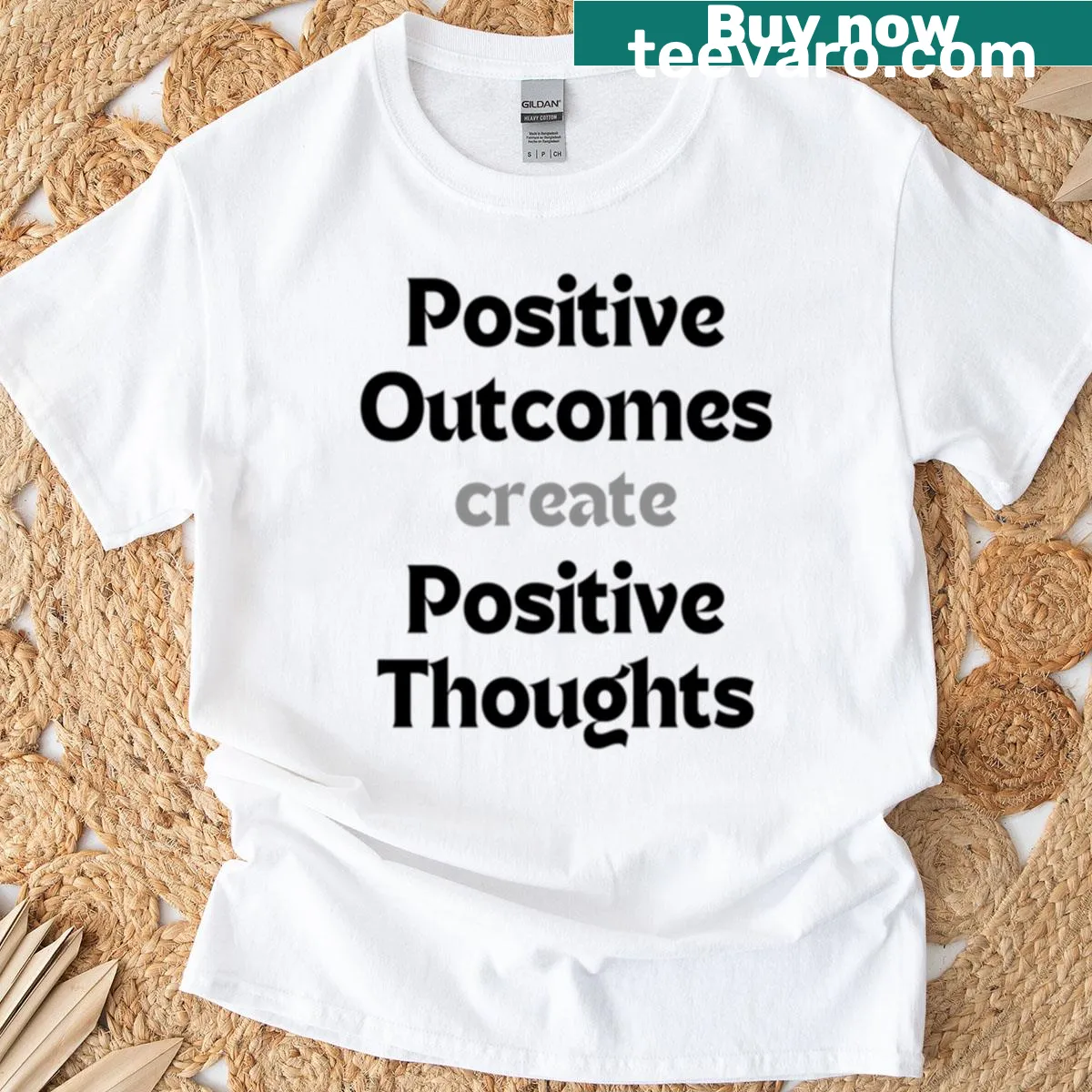 Inspirational t-shirt with a positive affirmation quote — on a men's t-shirt