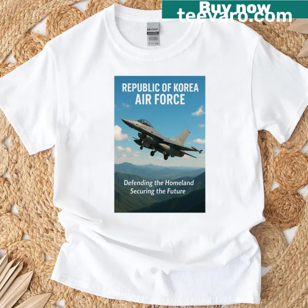 Emblem of the Republic of Korea Air Force on a T-shirt
