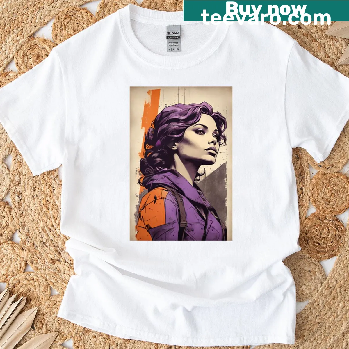 Bold T-shirt featuring a resistance poster inspired illustration — on a men's t-shirt