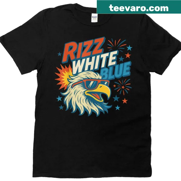 Patriotic T-shirt featuring an eagle design for Fourth of July celebrations