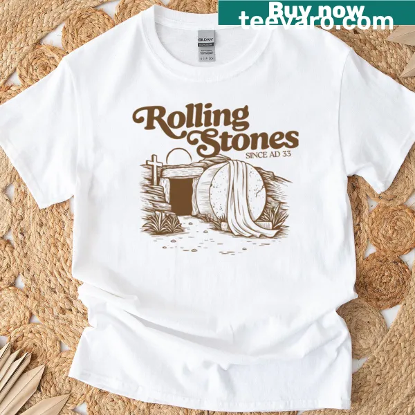 Illustrated t-shirt for kids with a stone and a faith message