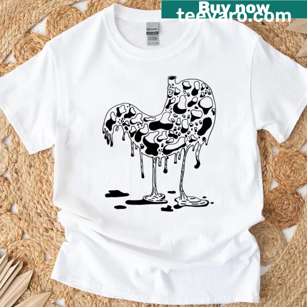 Graphic of a rotting stomach in horror style on a t-shirt