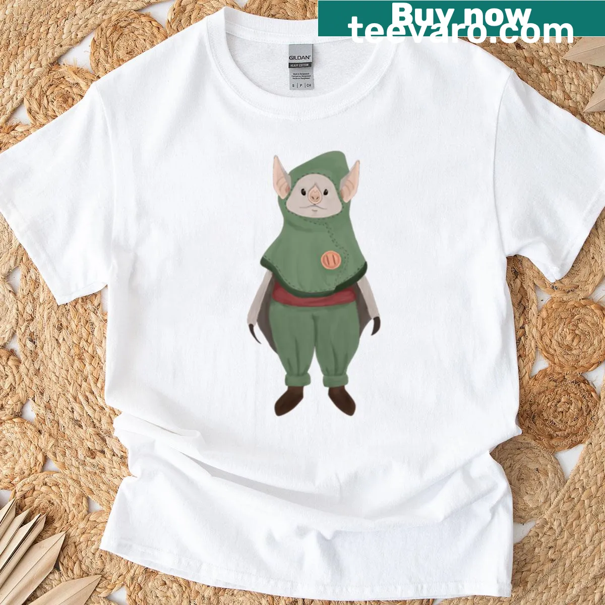Cute rouge bat graphic for DnD on a T-shirt. — on a men's t-shirt